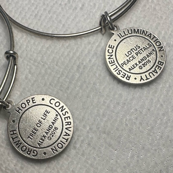 ✨ Alex and Ani Silver Duo – Tree of Life + Lotus Peace Petals✨ - Picture 2 of 4